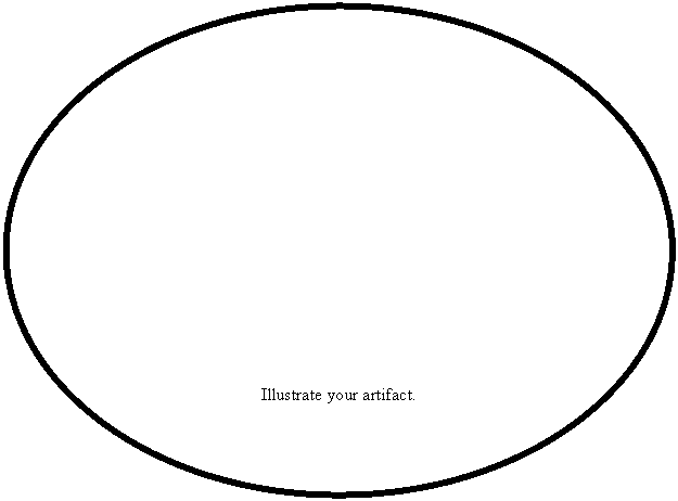 Oval: Illustrate your artifact.
